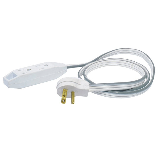 Extensión Eléctrica Plana Aterrizada Color Amarillo, 1 M Surtek DS