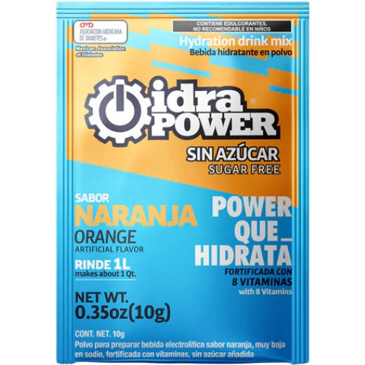 Bebida hidratante 10 g. sabor Naranja sin azucar para 1 lt Idrapower IP76111