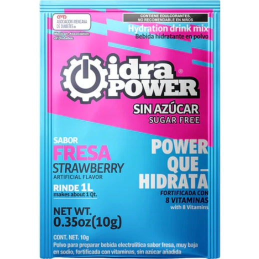 Bebida Hidratante 10 G. Sabor Fresa Sin Azucar Para 1 Lt 76275 Idrapower
