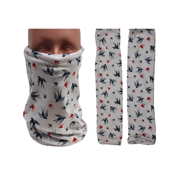 Set 1 Bandana Y 2 Mangas Estampados De Aves SETAVES Roy Band