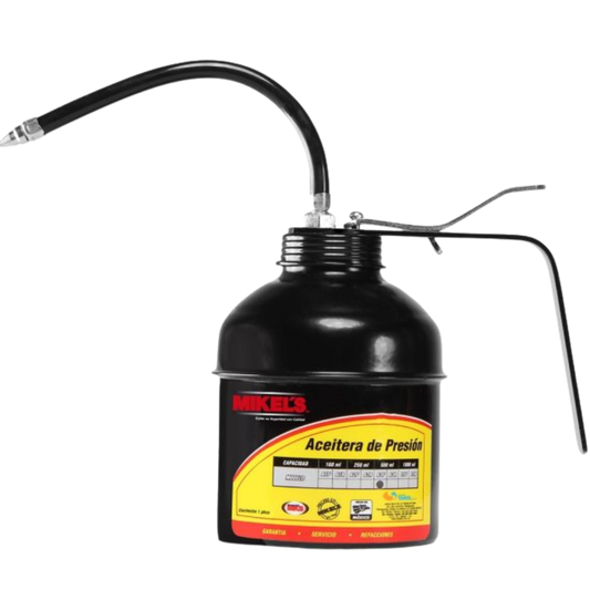 Aceitera De Presión Bote De Acero Tubo Flexible 500 Ml A3F Mikels