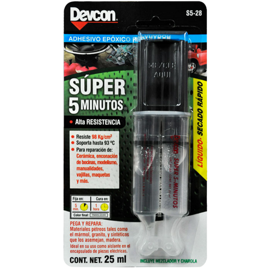 Adhesivo 5 Minutos Liquido 25 Ml Tubo Devcon Ferr S5-28 ITW