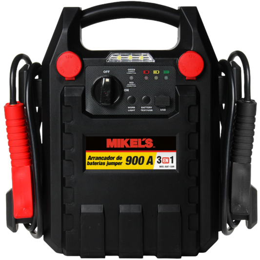 Arrancador De Baterías Jumper 900 Amp BAT-120R Mikels