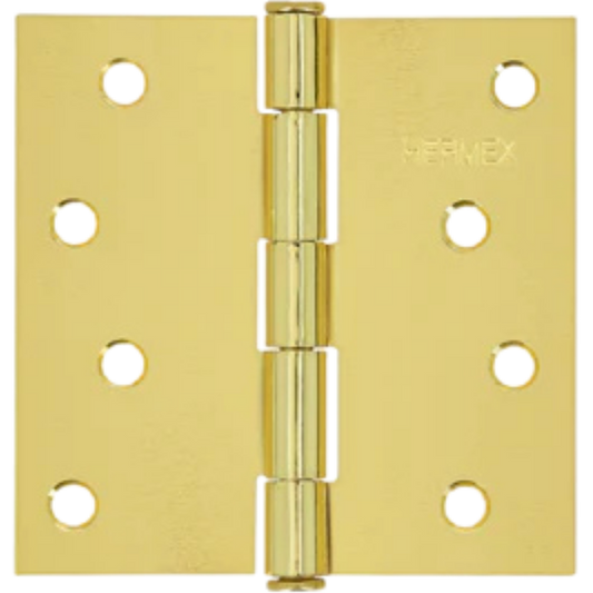 Bisagra Cuadrada 4' Latonado Cabeza Plana Hermex 43239 Truper