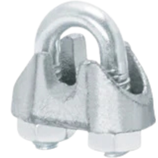 Blíster C/2 Nudos (Perros) De Hierro P/Cable De 1/8' Fiero 44082 Truper