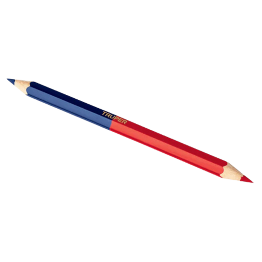 Blíster Con 2 Lápices 18 Cm Bicolor Gruesos Para Carpintero 101685 Truper