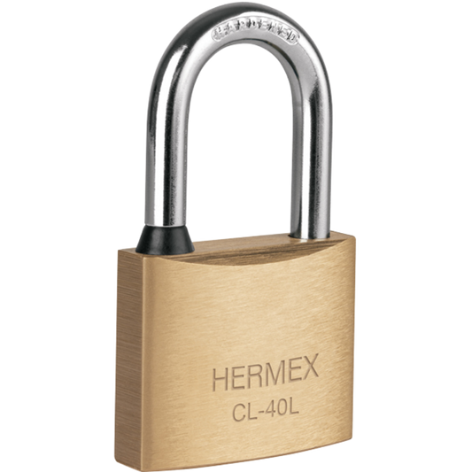 Candado De Latón 40 Mm Gancho Largo En Blíster Hermex 43437 Truper