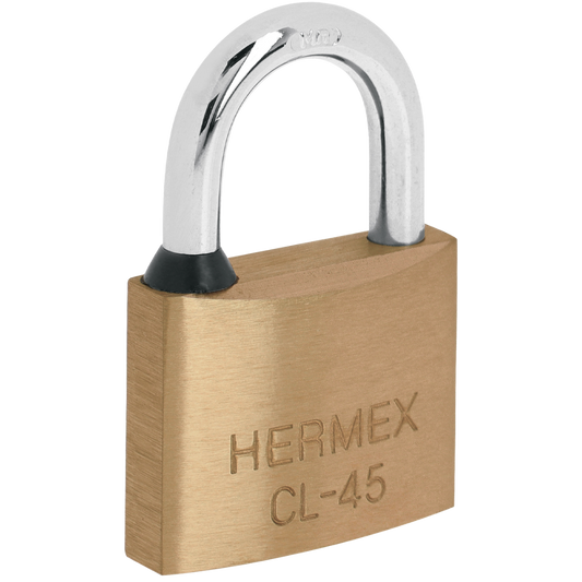 Candado De Latón 45 Mm Gancho Corto En Blíster Hermex 43429 Truper