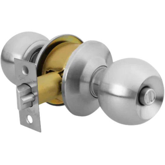 Cerradura Tipo Esfera Cilíndrico Recámara Cromo Basic 23565 Truper