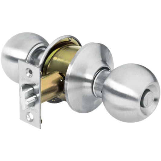 Cerradura Tipo Esfera Para Baño Cromo Mate Hermex 43462 Truper