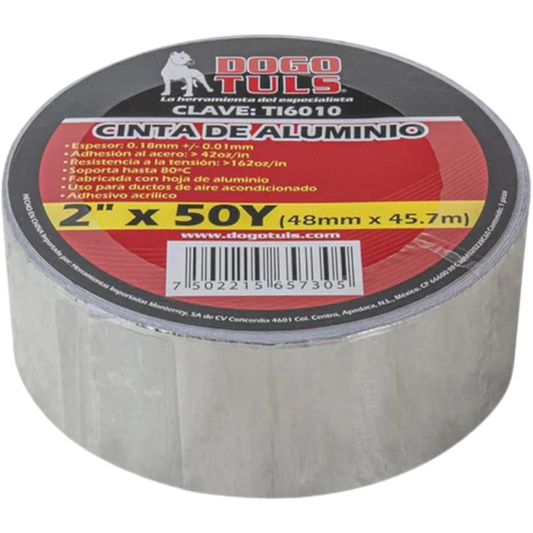 Cinta De Aluminio 2" X 45.72 M TI6010 Dogotuls