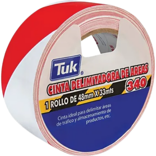 1281-Cinta Delimitadora 340 Rojo Y Blanco 48 Mm X 33 Mts 434044 Tuk