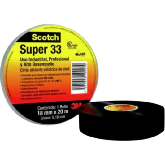 1298-Cinta Eléctrica De Vinil Scotch® Super 33 ME900103271 3M