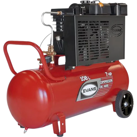 Compresor De Aire Gasolina 7.0 Hp Thunder 108 Lts E150G0700TH-108 Evans