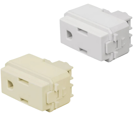 Contacto Sencillo 2 Polos + Tierra Línea Italiana Blanco 48131 Truper