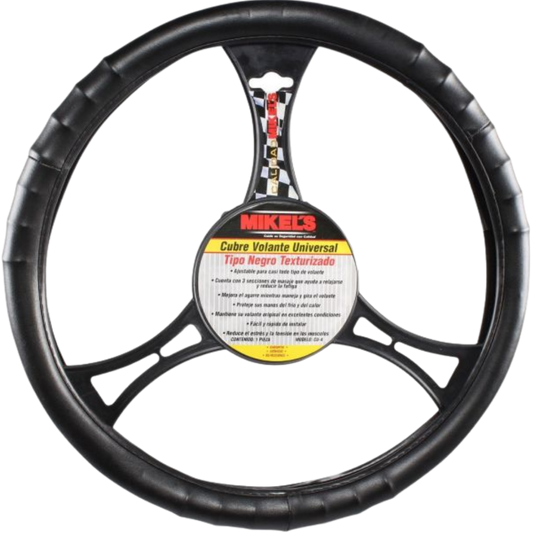 Cubre Volante Texturizado Color Negro CU-4 Mikels