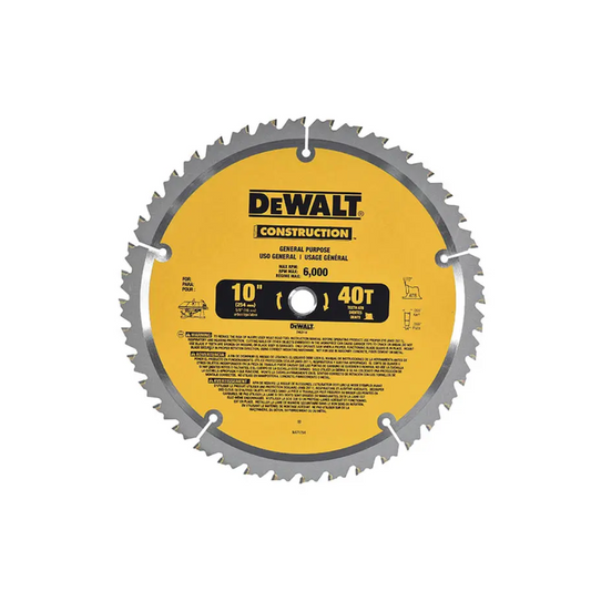 Out Disco Sierra 10X40 Dientes X5/8" (Sustituto Dwa11040) DW3114 Dewalt