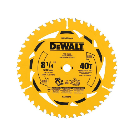 Disco Sierra Circular 8-1/4In 40D (Sustituye 181440) DWA281440 Dewalt