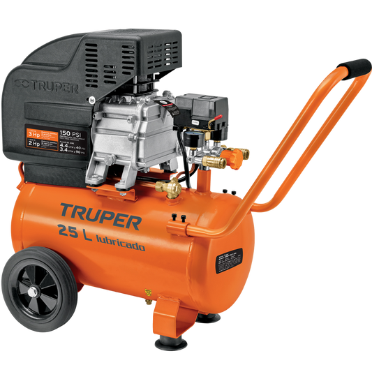 Compresor De Aire Lubricado Horizontal 25L 3Hp 127V 15006 Truper