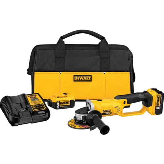 Esmeriladora Angular 4-1/2" 20 V Inalámbrico Con Cargador Y Batería DCG412P2 Dewalt