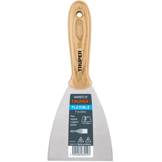 Espátula Flexible 3' Con Mango De Madera 14449 Truper