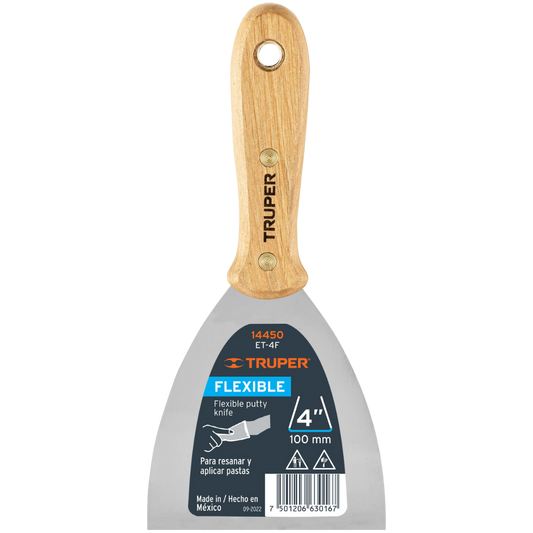 Espátula Flexible 4' Con Mango De Madera 14450 Truper
