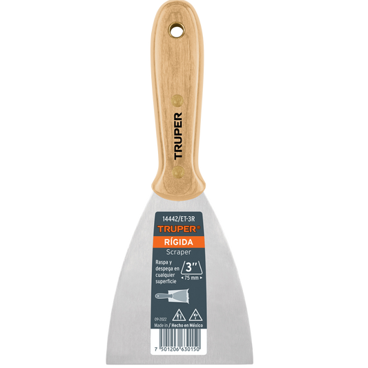 Espátula Rígida 3' Con Mango De Madera 14442 Truper