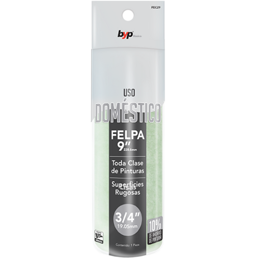 Felpa Microfibra 9" X 3/4" FEC29 BYP