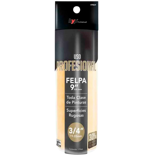 Felpa Microfibra 9" X 3/4" FPR29 BYP