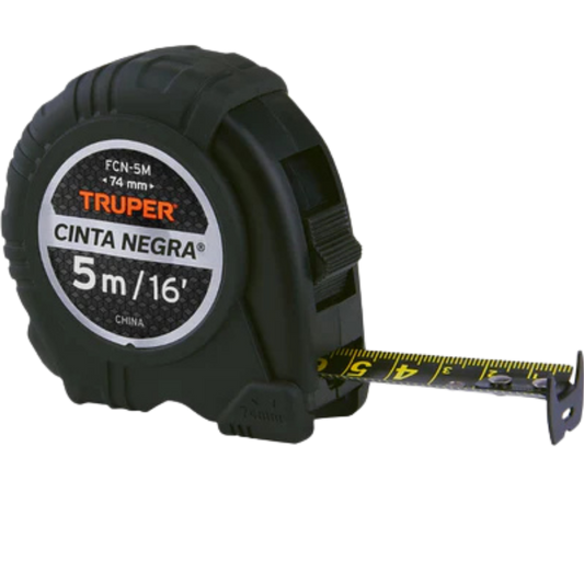 Flexómetro Cinta Negra 5 M Cinta 19 Mm 102598 Truper