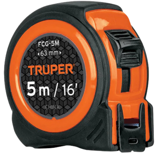 Flexómetro Compacto Contra Impactos 5 M Cinta 19 Mm 12772 Truper