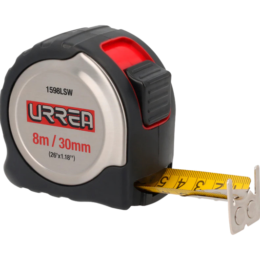 Flexómetro Con Carcasa De Acero Inoxidable 8 M X 30 Mm 1598LSW Urrea