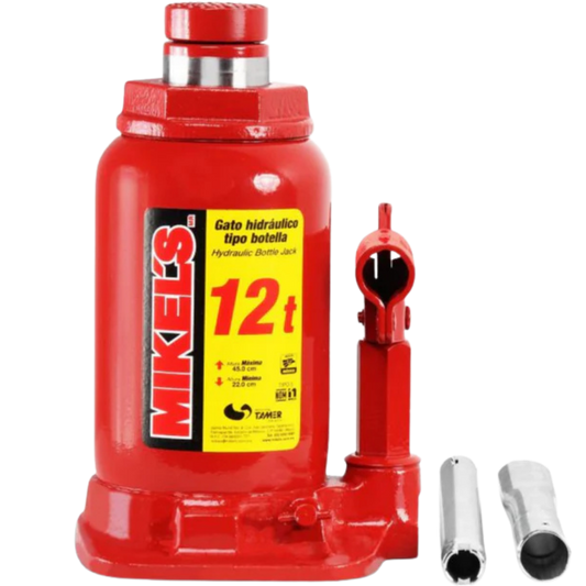Gato Hidráulico De Botella Con Tornillo De Extensión 12 Ton GH-12 Mikels