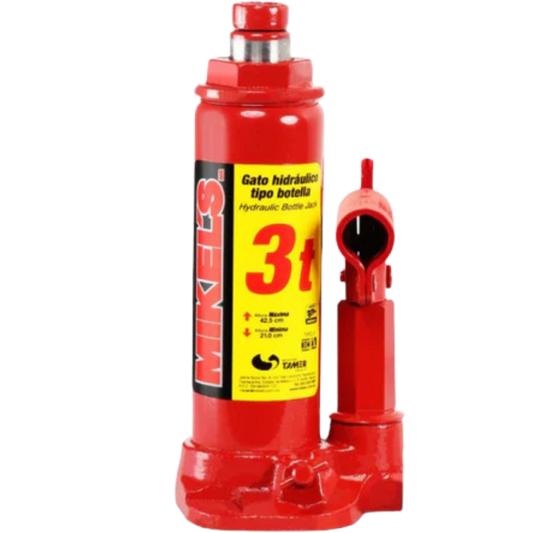 Gato Hidráulico De Botella Con Tornillo De Extensión 3 Ton GH-3 Mikels