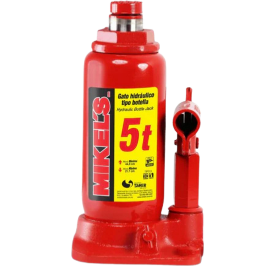 Gato Hidráulico De Botella Con Tornillo De Extensión 5 Ton GH-5 Mikels