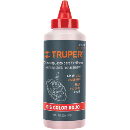 Gis Rojo Para Tiralíneas Alta Visibilidad 8 Oz 18578 Truper