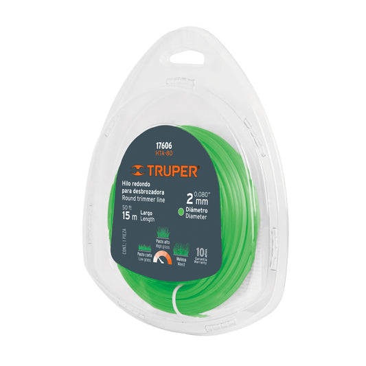 Rollo De Hilo Para Desbrozadora 2 Mm X 15 M 17606 Truper