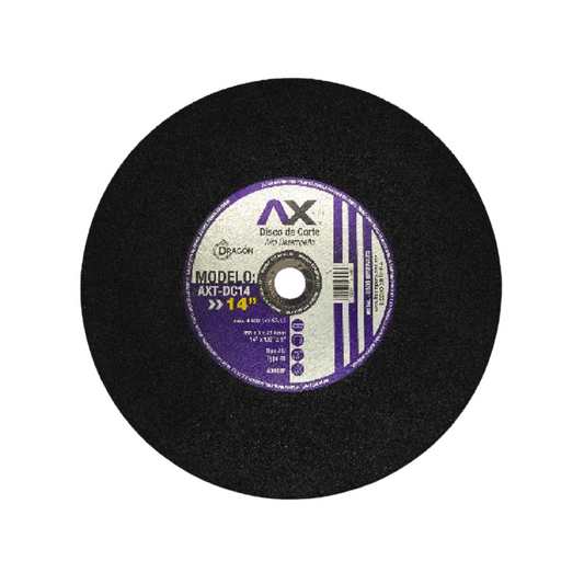 1820-Disco De Corte Abrasivo T41 14" X 1/8" X 1" Para Corte De Metal Y Acero Inoxidable (10 Pz) AXT-DC14 ITC