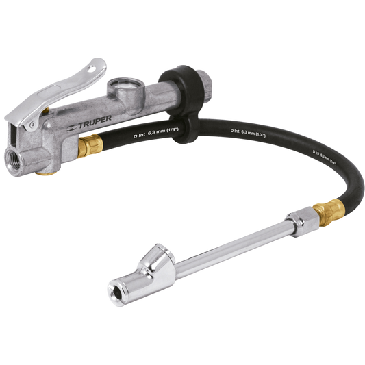Inflador Calibrador De Cabeza Doble Profesional1/4' Npt 19028 Truper