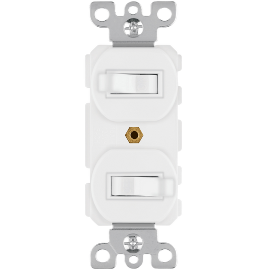 Interruptor Dúplex De Palanca Standard Blanco Volteck 47729 Truper
