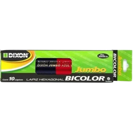 Lapiz Bicolor Hexagonal Dixon Jumbo Caja Con 10 Piezas (Precio X Caja) STM-50783 Weston