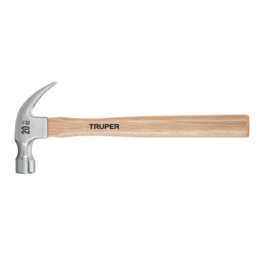 3979-Martillo Pulido 20 Oz Uña Curva Mango Madera 16753 Truper