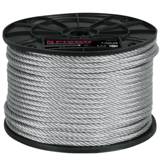 Metro De Cable Rígido 1/4' De Acero 7X7 Hilos 75 M Fiero 44207 Truper