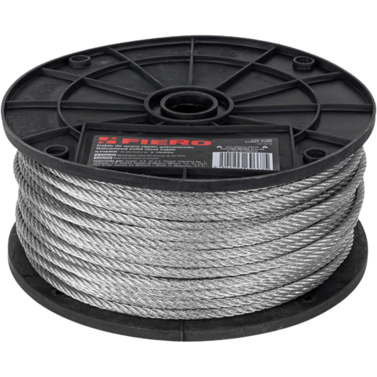 Metro De Cable Rígido 3/16' De Acero 7X7 Hilos 75 M Fiero 44206 Truper