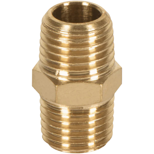 Niple Macho-Macho De Latón Cuerda 1/4' Npt 19024 Truper