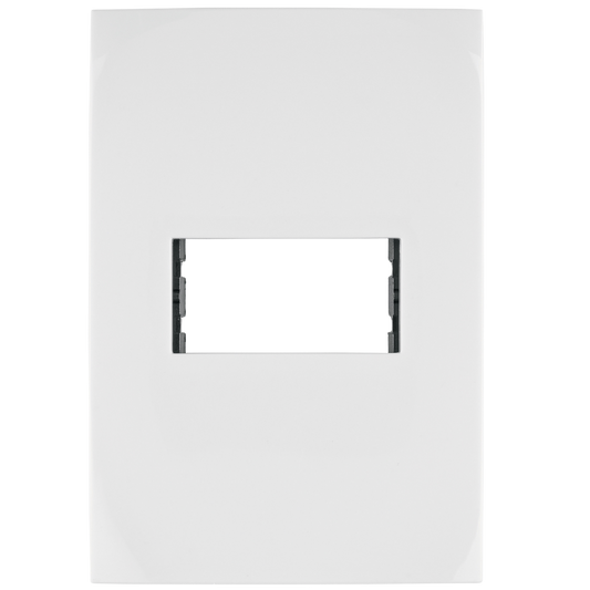 Placa 1 Módulo De Abs Línea Oslo Color Blanco Volteck 48303 Truper