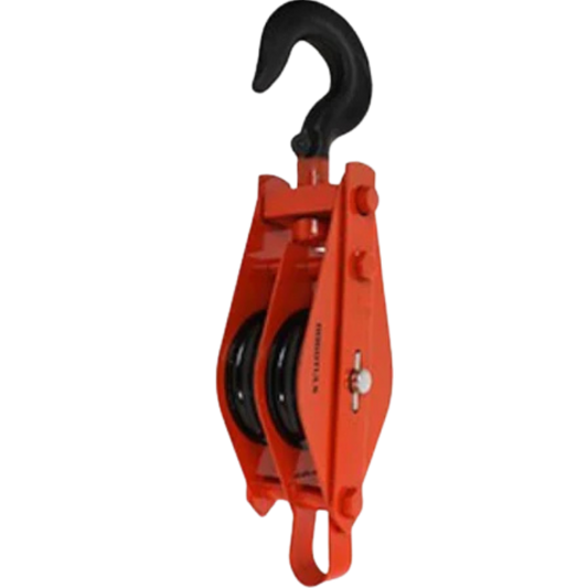 Polea Garrucha Giratoria Doble 4" Capacidad 08T (800Kg) RH5046 Dogotuls
