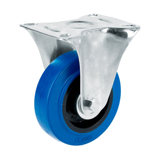 Rodaja De Goma Elástica Fija Azul 3" Surtek DS