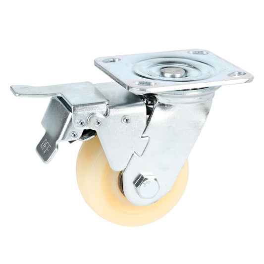 Rodaja De Polipropileno Blanca Giratoria Con Freno 4" Surtek DS