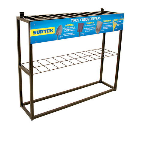 Exhibidor De Piso Para Palas Palas Y Escobas 122 X 30 X 102 Cm Surtek DS